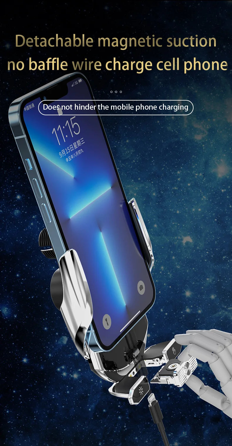 Soporte de teléfono para coche, cargador inalámbrico para iPhone 12, 13, 14, 15 Pro Max, ventosa para parabrisas, salpicadero, ventilación de aire, estación de carga rápida