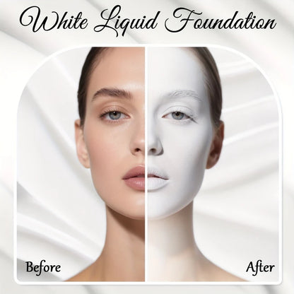 Base líquida blanca pura para maquillaje de escenario COS, corrector de larga duración, ajustador de base blanca pura mezclable, aclara y ilumina