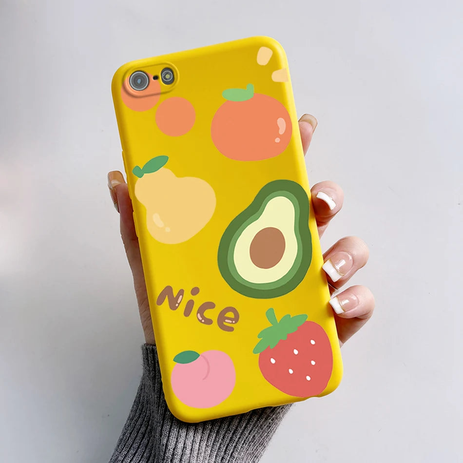 For iPhone 5 5S Case Cute Bear Cartoon Frog Painted Soft Cover For iPhone SE 2016 2020 2022 SE2 Silicone Phone Case Coque Funda