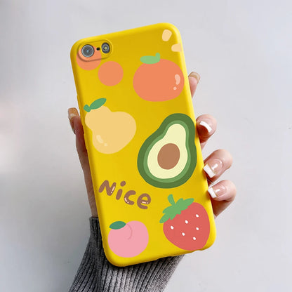 For iPhone 5 5S Case Cute Bear Cartoon Frog Painted Soft Cover For iPhone SE 2016 2020 2022 SE2 Silicone Phone Case Coque Funda