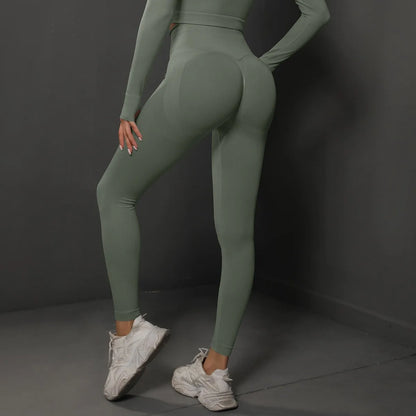 Women's High Waist Yoga Leggings Seamless Scrunch Butt Sport Tights for Fitness, Running, Hip Lift, Yoga Pants, High-Stretch Gym Leggings