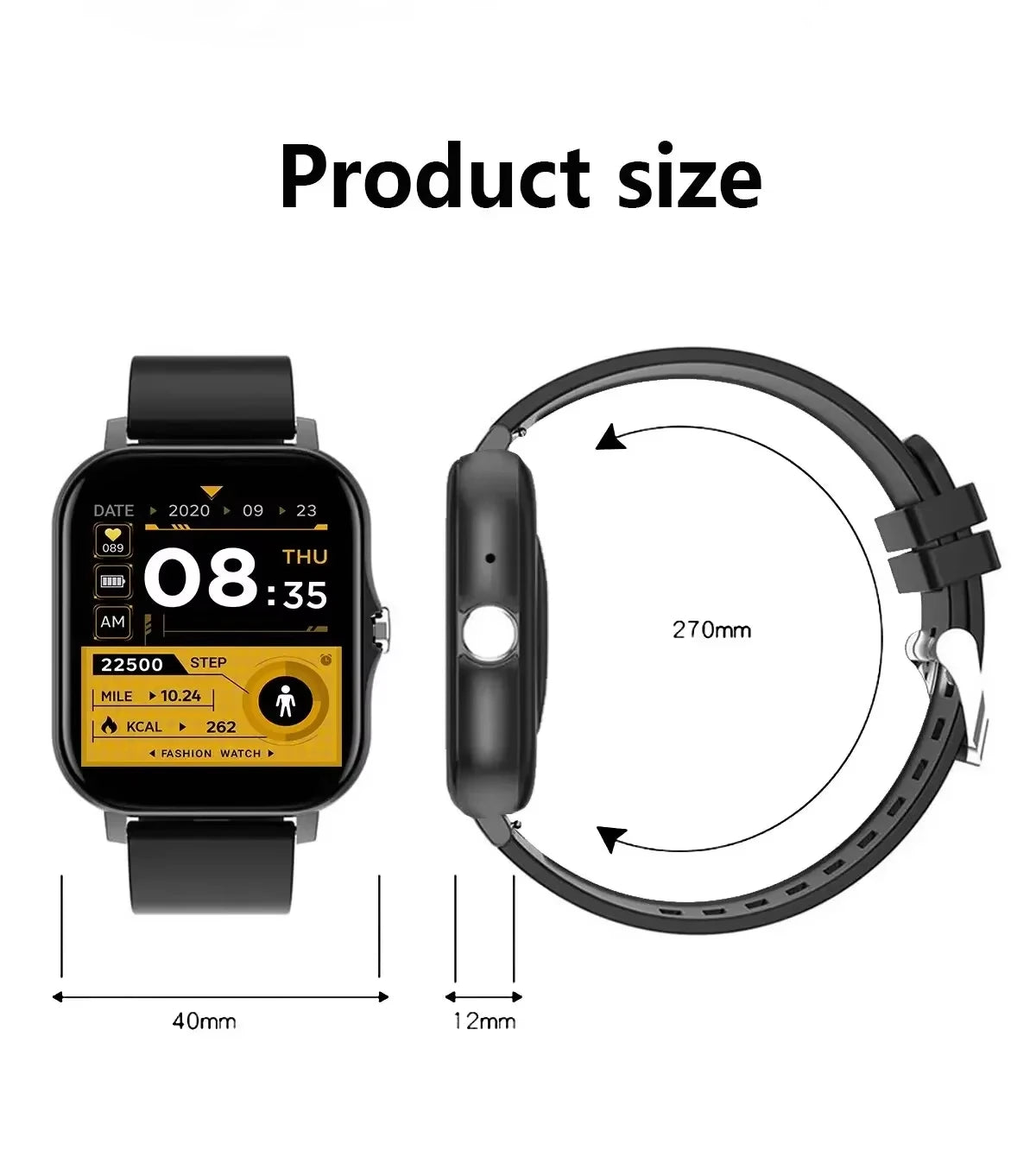 VIVO Smartwatch for Android and iPhone, 2.01-inch HD Screen, Answer and Make Calls, Message Preview, Sports Modes, Customizable Watch Face, Weather Forecast