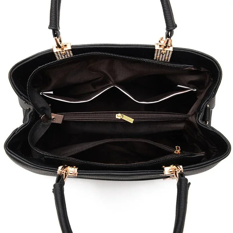 Bolsos de mensajero para mujer con colgante de flor, bolsos de moda para oficina para mujer, bolso puro para mujer, nuevos bolsos de hombro tipo bandolera