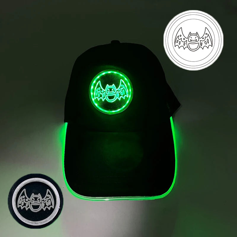 Sombrero fluorescente LED de fibra óptica, gorra de béisbol brillante de neón, suministros de fiesta de baile, sombrero de Rap de hip hop, accesorios de Club, disfraz