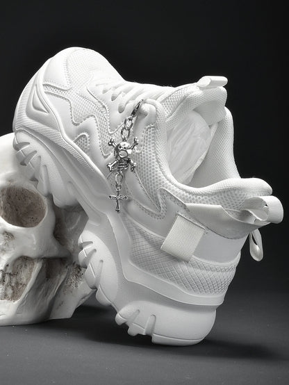 Zapatos vulcanizados informales para mujer, zapatillas ligeras con plataforma negra y tacones altos, estilo punk de Halloween para mujer