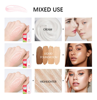 Nuevo Suero de gotas de rocío de niacinamida que brilla en sandía, crema de imprimación de maquillaje, suero Facial ligero y brillo líquido de imprimación