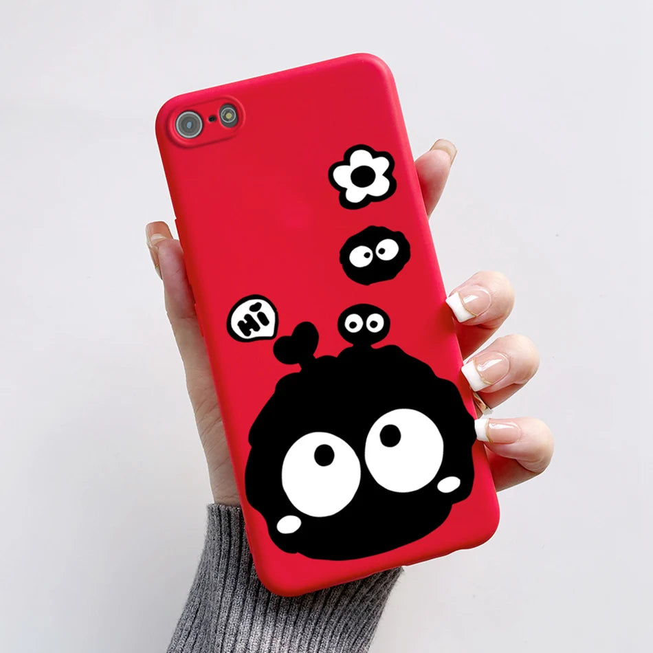 For iPhone 5 5S Case Cute Bear Cartoon Frog Painted Soft Cover For iPhone SE 2016 2020 2022 SE2 Silicone Phone Case Coque Funda