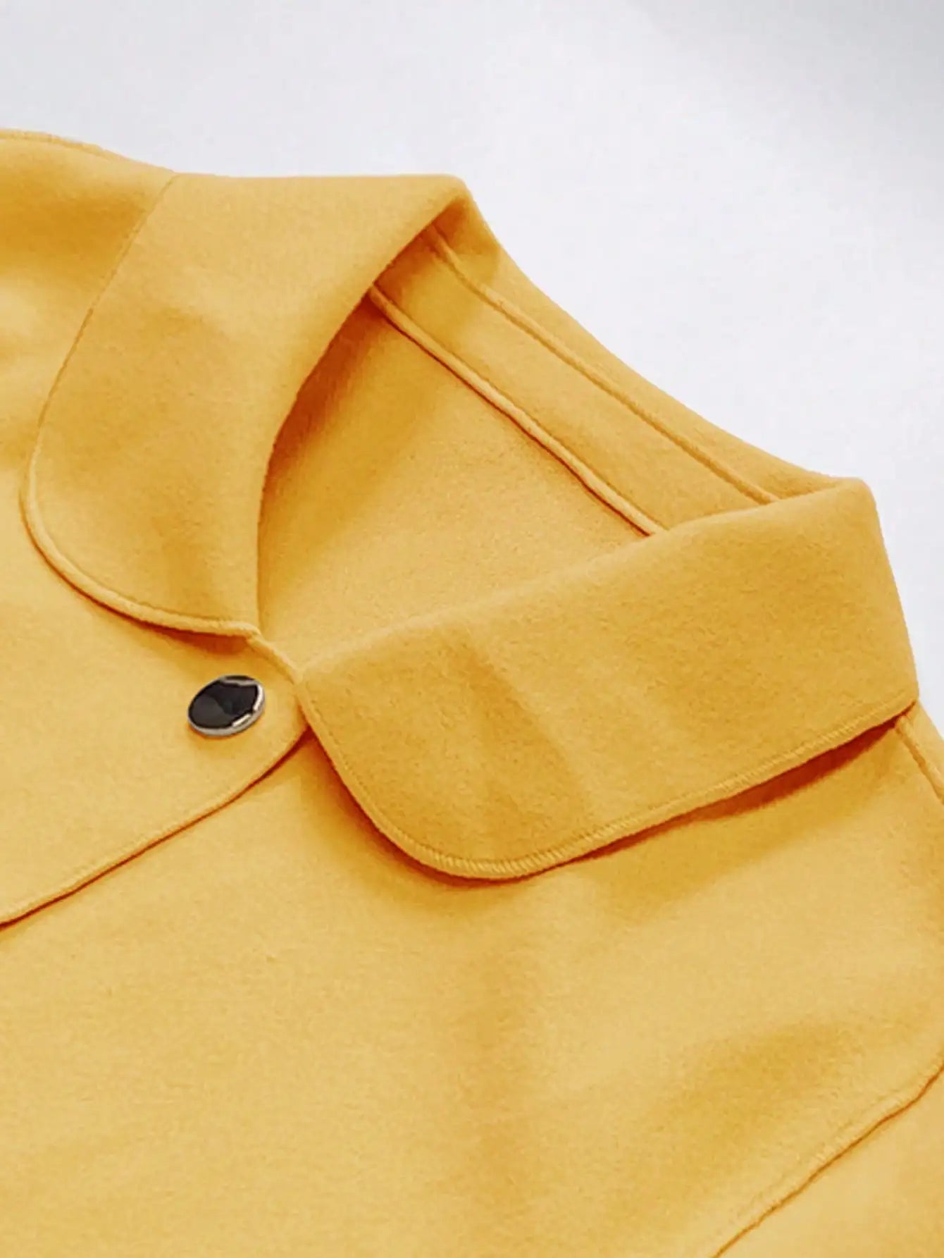 Abrigos de lana cortos lisos clásicos para mujer Otoño Invierno ropa cálida para mujer abotonada abrigo femenino trajes nuevos en prendas de vestir exteriores