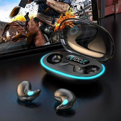 X55 Sleep Headphones, Mini Wireless Earbuds for Work, TWS Bluetooth Stereo Hidden Headphones with Mic, HD Call, Waterproof
