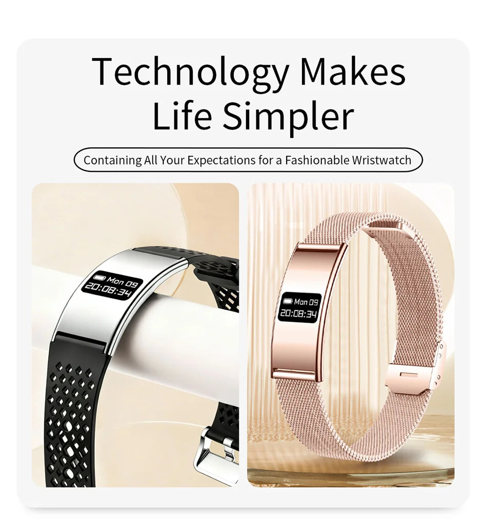Pulsera inteligente para hombres y mujeres, Monitor de ritmo cardíaco durante el sueño, banda inteligente de salud, rastreador de actividad/deporte resistente al agua, reloj inteligente para Android iOS