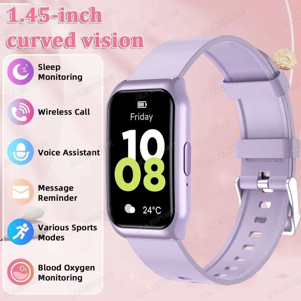 Para mujeres hombres reloj inteligente pantalla AMOLED salud monitoreo del ritmo cardíaco Bluetooth llamada IP68 impermeable deporte al aire libre pulsera inteligente