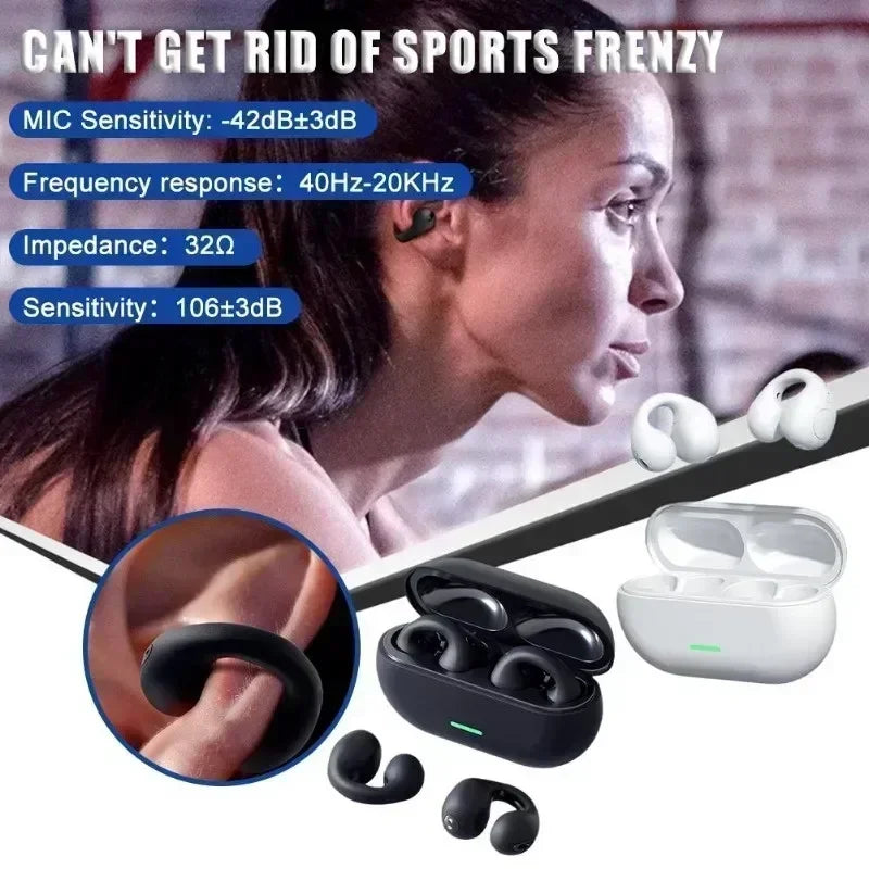 New Original T75 Bone Conduction Wireless Headphones Bluetooth 5.3 Sports Earphones HiFi Sound Quality TWS Waterproof Headset