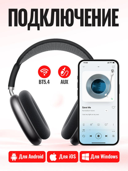 HOCO W65 Plus ANC auriculares Bluetooth con reducción de ruido sobre la oreja auriculares inalámbricos grandes sonidos de alta fidelidad auriculares deportivos con botón