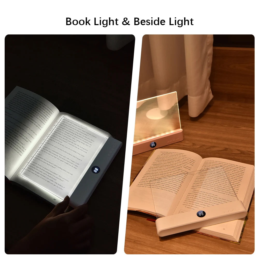 Luz LED para libros y luz nocturna 2 en 1, 3 temperaturas de color y atenuación continua, luz de lectura recargable por USB con temporizador para Ni