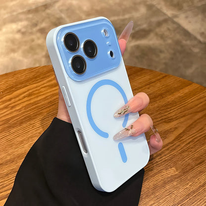 Official Original Magnetic Phone Case for iPhone 17 Air 11 12 13 14 15 16 17 Pro Max Magsafe Large Window Charging Protective Cover