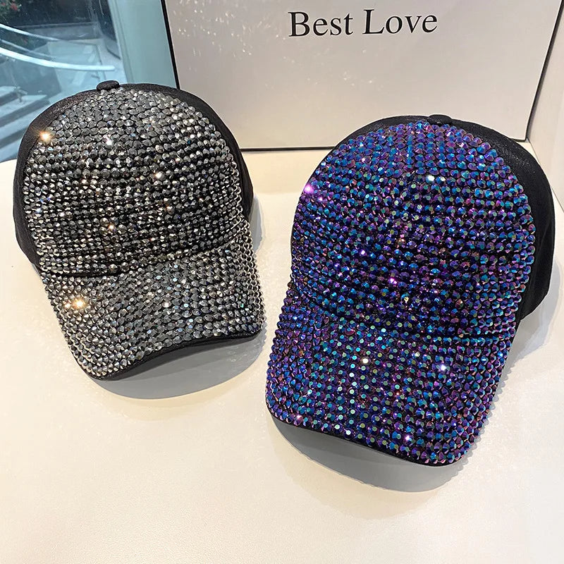 CNTANG gorra de béisbol de verano para mujer, gorras con diamantes de imitación para primavera y otoño, gorras de hip hop con personalidad a la moda para mujer, Snapback