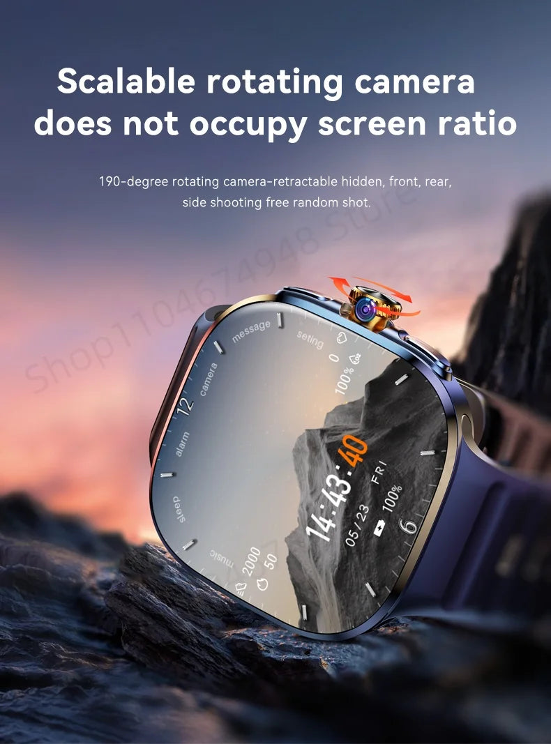 Smartwatch M99 5G with 2.4-inch AMOLED display and 900W rotating camera, with WIFI, GPS, compass, NFC, and Bluetooth. Smartwatch for men and women. ⌚📱✨