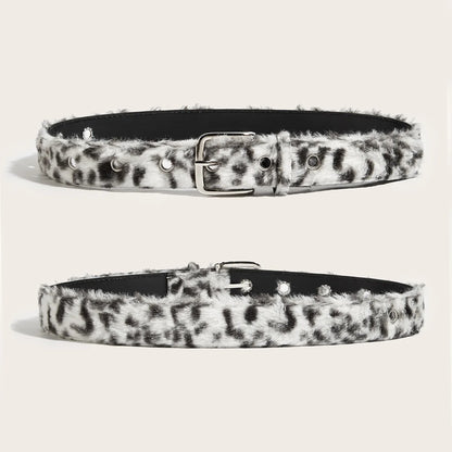 Women's Gothic Y2K Belts, Fashion Artificial Vivid Animal Leather Waistband, Hip Hop Punk Accessories, Pink Denim Waistband for Winter.
