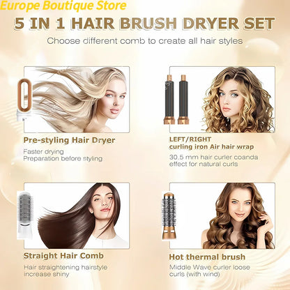 Secador de pelo profesional 5 en 1, peine de aire caliente, rizador para Dyson Airwrap, herramienta de estilismo, alisador de pelo, herramienta de peluquería