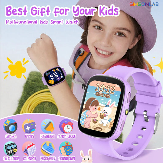 2026 Games for Kids Smartwatch 1.83'' HD Screen Camera 22 Interesting Games Sleep Monitor Alarm Clock Calculator Kids Watch Gifts