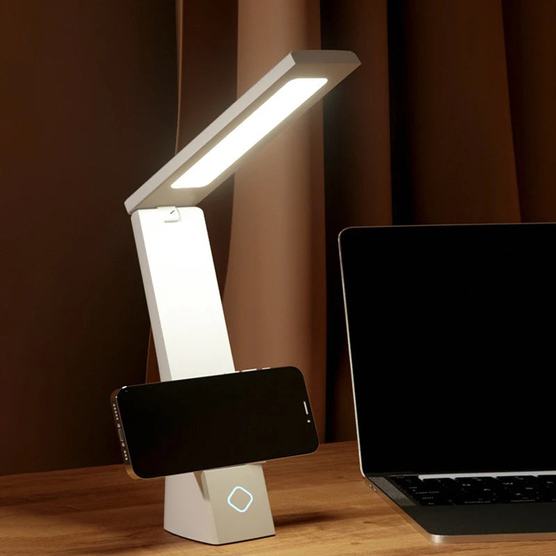 Lámpara de escritorio Led, luces de mesa plegables con carga y taponamiento, protección ocular, lámpara de escritorio de aprendizaje, accesorio de iluminación para dormitorio y mesita de noche