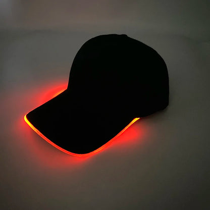 Sombrero fluorescente LED de fibra óptica, gorra de béisbol brillante de neón, suministros de fiesta de baile, sombrero de Rap de hip hop, accesorios de Club, disfraz