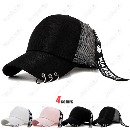 Gorra de Béisbol Clásica con Visera Metálica Personalizada, Estilo Ligero y Transpirable Cuatro colores para elegir