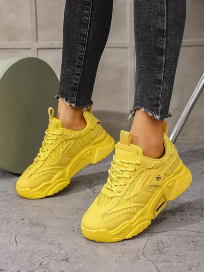 Zapatos De plataforma De verano para Mujer, Zapatos deportivos informales, versátiles, De fondo suave, transpirables, para correr, Zapatos De Mujer