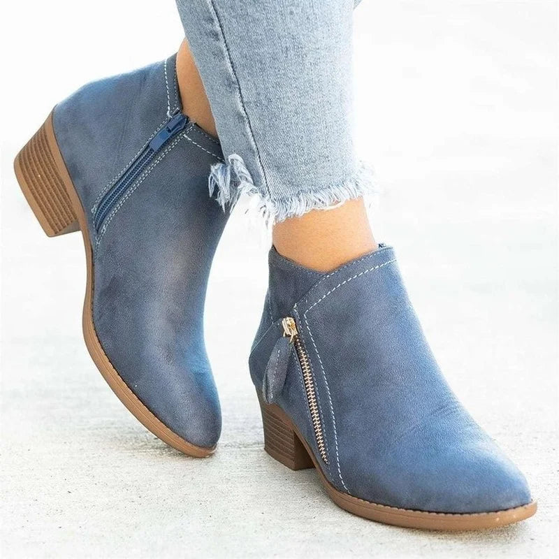 Botines De Mujer 2026, Botas Chelsea De gamuza De otoño, Botas De plataforma a la moda para Mujer, botines De tacón con cremallera lateral, Botas De Mujer