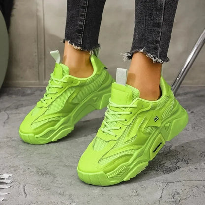 Zapatos De plataforma De verano para Mujer, Zapatos deportivos informales, versátiles, De fondo suave, transpirables, para correr, Zapatos De Mujer