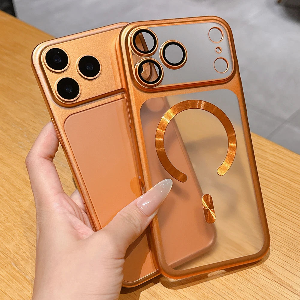 Luxury Matte Translucent Magnetic Case for iPhone 17 Pro Max 17Pro 17 Air, Magsafe Wireless Charging Camera Protective Cover, for iPhone 17 Pro Max