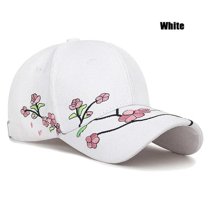 Nueva tendencia nacional gorra de pico de pato sombrero para el sol primavera y otoño bordado de flor de ciruelo estilo nacional gorra de béisbol de ala curva