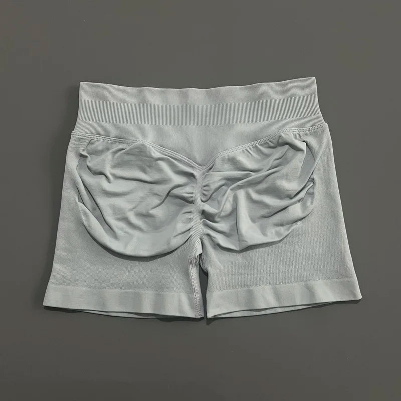 Shorts Deportivos HISTELLO Impacts de 4.5" para Mujer, Shorts de Ciclismo de Cintura Baja, Shorts de Gimnasio, Leggings de Yoga sin Costuras con Efecto Push-Up