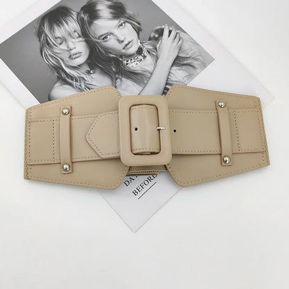 Cinturón de corsé elástico ancho para mujer, traje de vestir, fajas elásticas, cinturones de talla grande para mujer, cintura grande de alta calidad, blanco