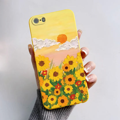 For iPhone 5 5S Case Cute Bear Cartoon Frog Painted Soft Cover For iPhone SE 2016 2020 2022 SE2 Silicone Phone Case Coque Funda