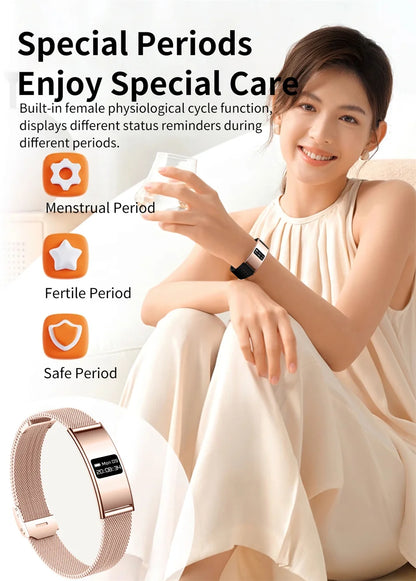 Pulsera inteligente para hombres y mujeres, Monitor de ritmo cardíaco durante el sueño, banda inteligente de salud, rastreador de actividad/deporte resistente al agua, reloj inteligente para Android iOS