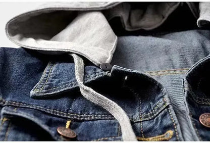 Chaqueta corta vaquera recortada para mujer primavera otoño estilo coreano nueva chaqueta con capucha de manga larga delgada suaviza tu silueta
