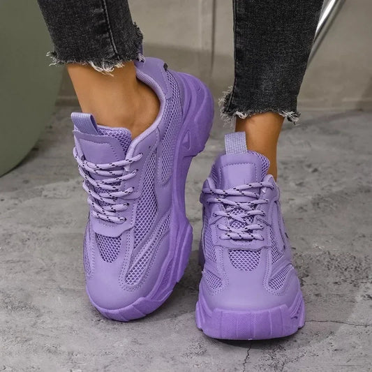 Women's Summer Platform Shoes, Casual Versatile Sports Shoes, Soft-Soled Breathable Running Shoes, Women's Shoes