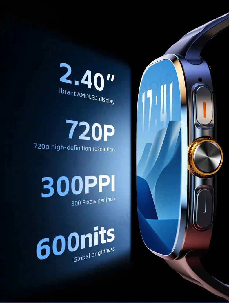 Smartwatch M99 5G with 2.4-inch AMOLED display and 900W rotating camera, with WIFI, GPS, compass, NFC, and Bluetooth. Smartwatch for men and women. ⌚📱✨
