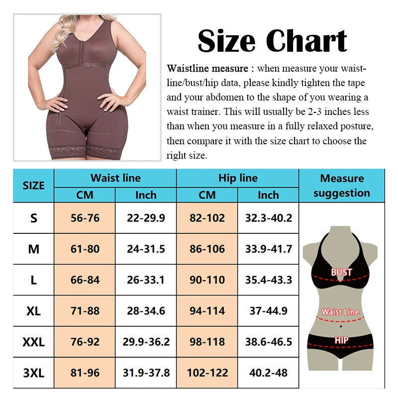 Body Shaper Faja Body corsé Top Bustier fajas colombianas originales modelado posparto adelgazante Shapewear ropa interior de mujer