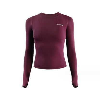 Camisas de Yoga de manga larga, ropa deportiva para mujer, ropa deportiva para gimnasio, mujer, para correr.