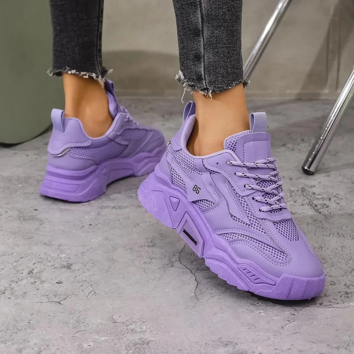 Zapatos De plataforma De verano para Mujer, Zapatos deportivos informales, versátiles, De fondo suave, transpirables, para correr, Zapatos De Mujer