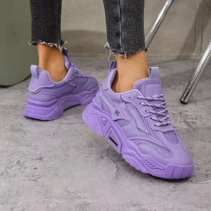 Zapatos De plataforma De verano para Mujer, Zapatos deportivos informales, versátiles, De fondo suave, transpirables, para correr, Zapatos De Mujer