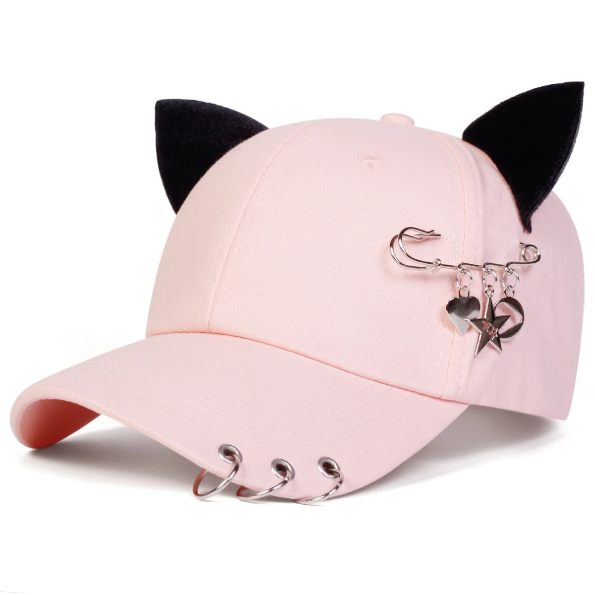 Gorra de Béisbol Unisex con Orejas de Gato, Ajustable, Casual, para Primavera y Otoño, Protección Solar, Gorra Deportiva