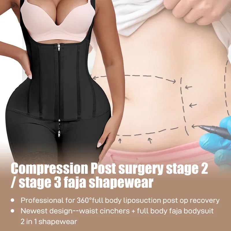 Fajas colombianas XXS Body Shapewear Control bragas alta compresión cintura entrenador corsé adelgazante vaina Body Shaper