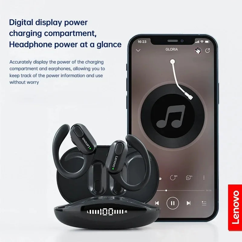 XT80 Wireless Bluetooth 5.3 Earbuds True Wireless Headphones with Mic Button Control Noise Reduction Ear Hooks Waterproof Headphones