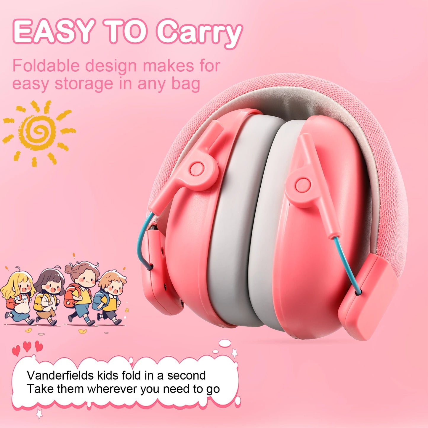 Kids protective ear muffs, 27dB hearing protection, soundproof headphones, safety reduction, noise cancelling