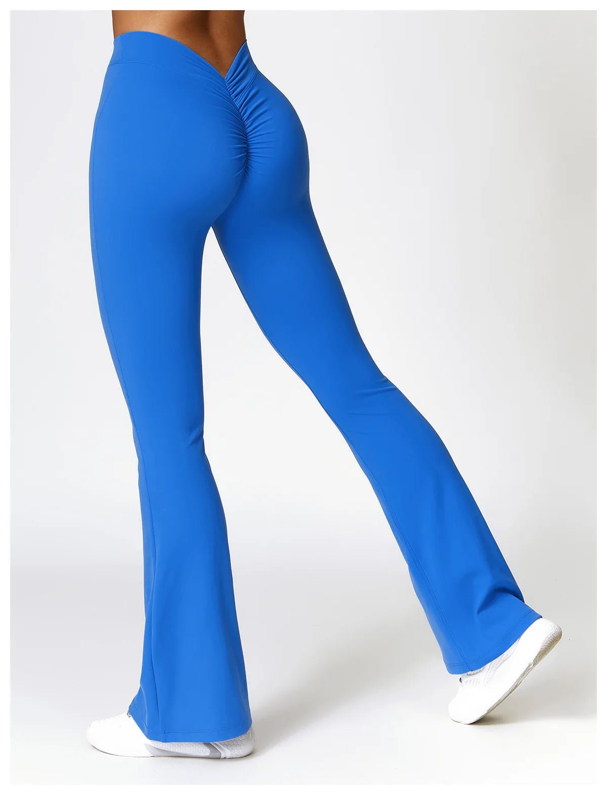Women's V-shaped Yoga Pants, Flared Leggings, High-Waisted Wide-Leg Pants, Sports Flared Pants for Gym and Fitness, Dance Pants.