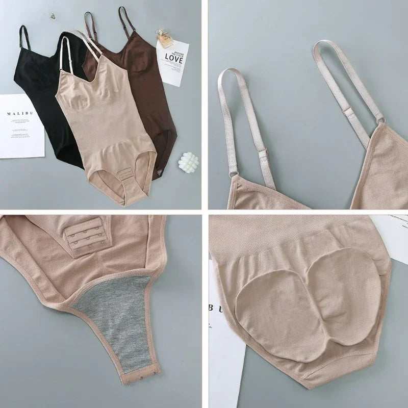 Body moldeador de cuerpo para mujer, Body moldeador sin mangas con Control de barriga, entrenador de cintura delgada con ganchos de talla grande.