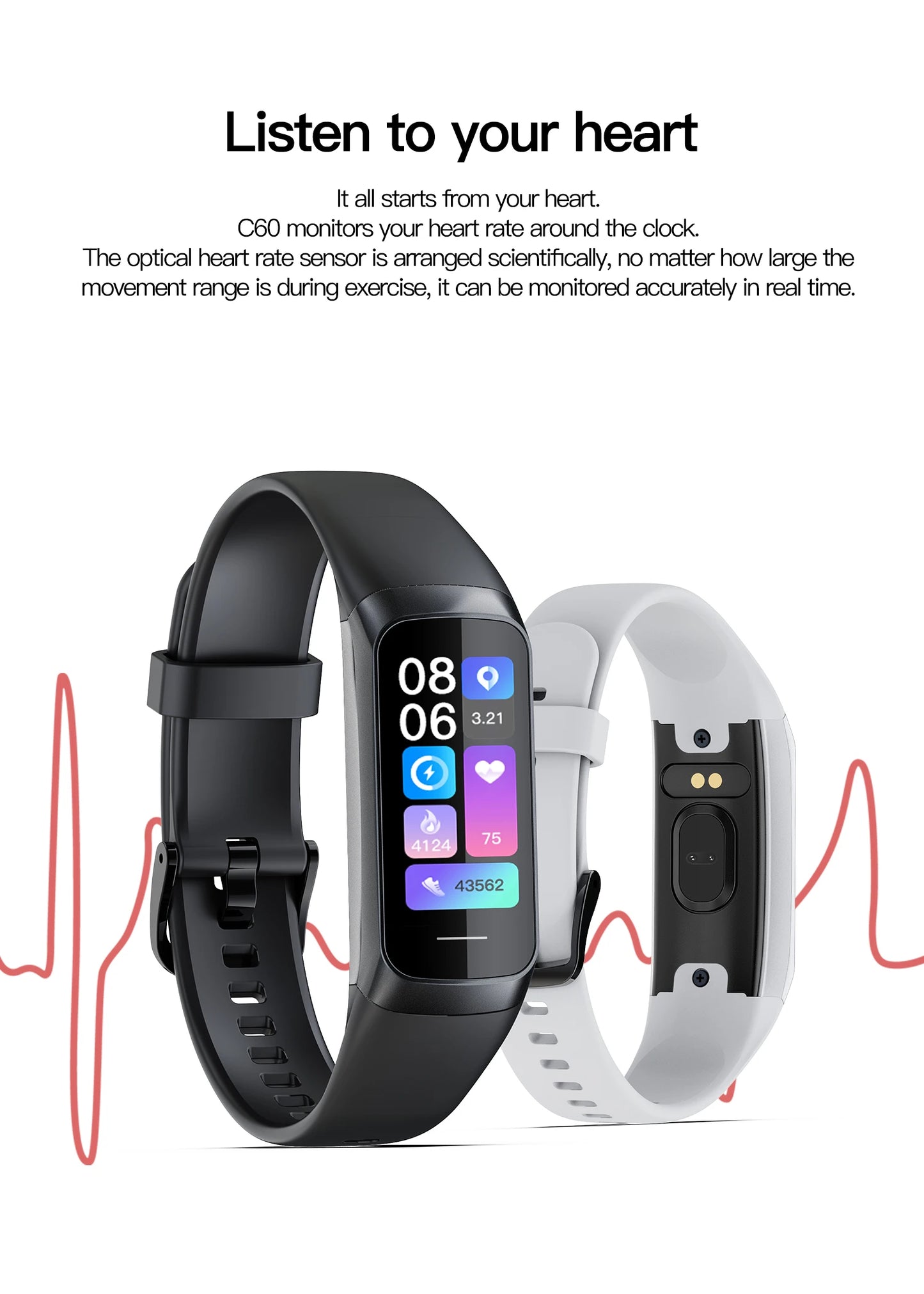 Reloj inteligente AMOLED con Monitor de temperatura corporal, reloj deportivo resistente al agua hasta 3ATM, correa de reloj inteligente para hombres y mujeres IOS Android